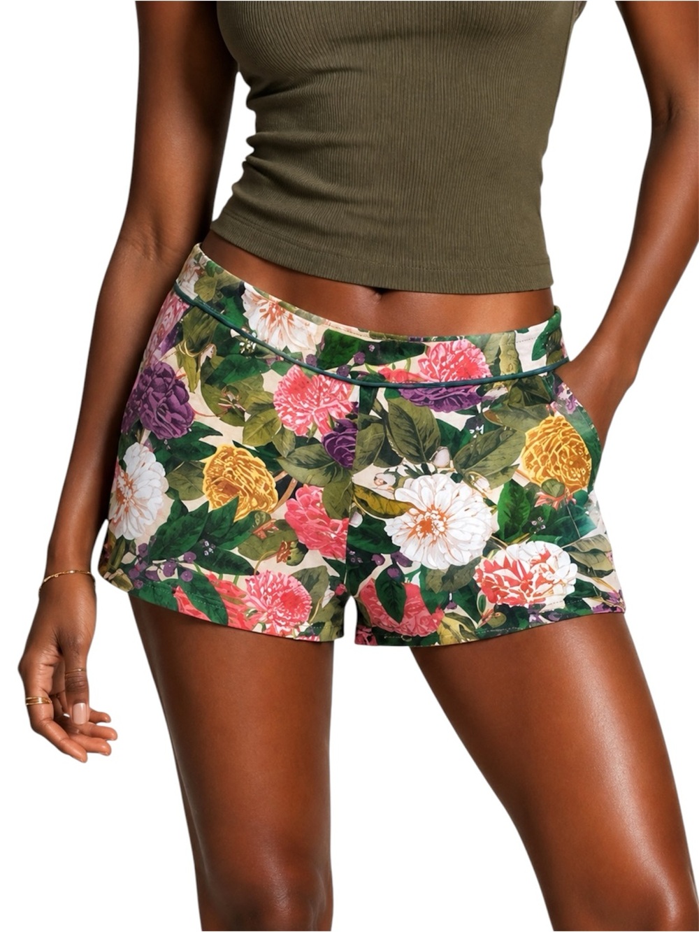 ANTHROPOLOGIE Floral Shorts US 4 Small